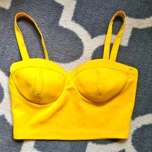 Neon yellow crop top